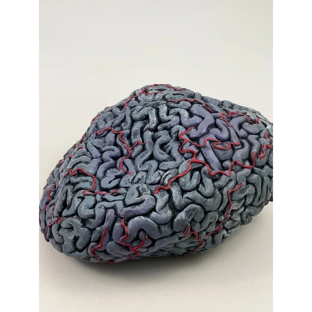 Vintage 2000 Disguise Inc. Brain Eyes Halloween Hat Cap Costume Rubber Mask